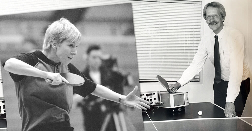 Hein de Groot holding a table tennis bat